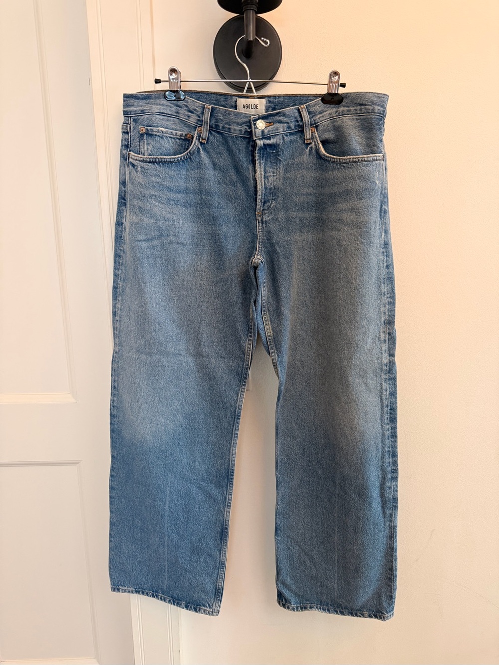 Agolde Relaxed Straight Light Wash Jeans
